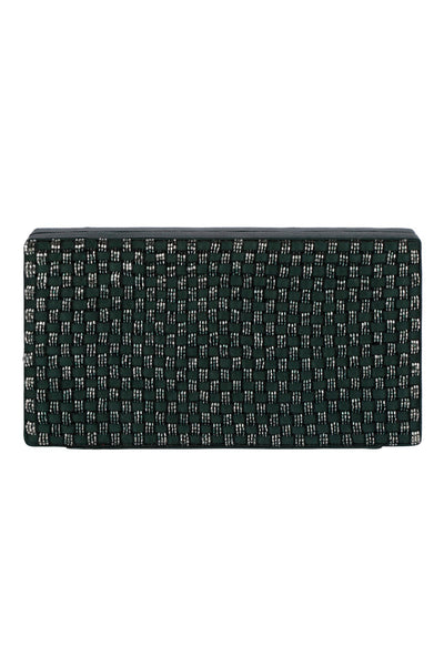 Weave Go Together Capsule Clutch Green