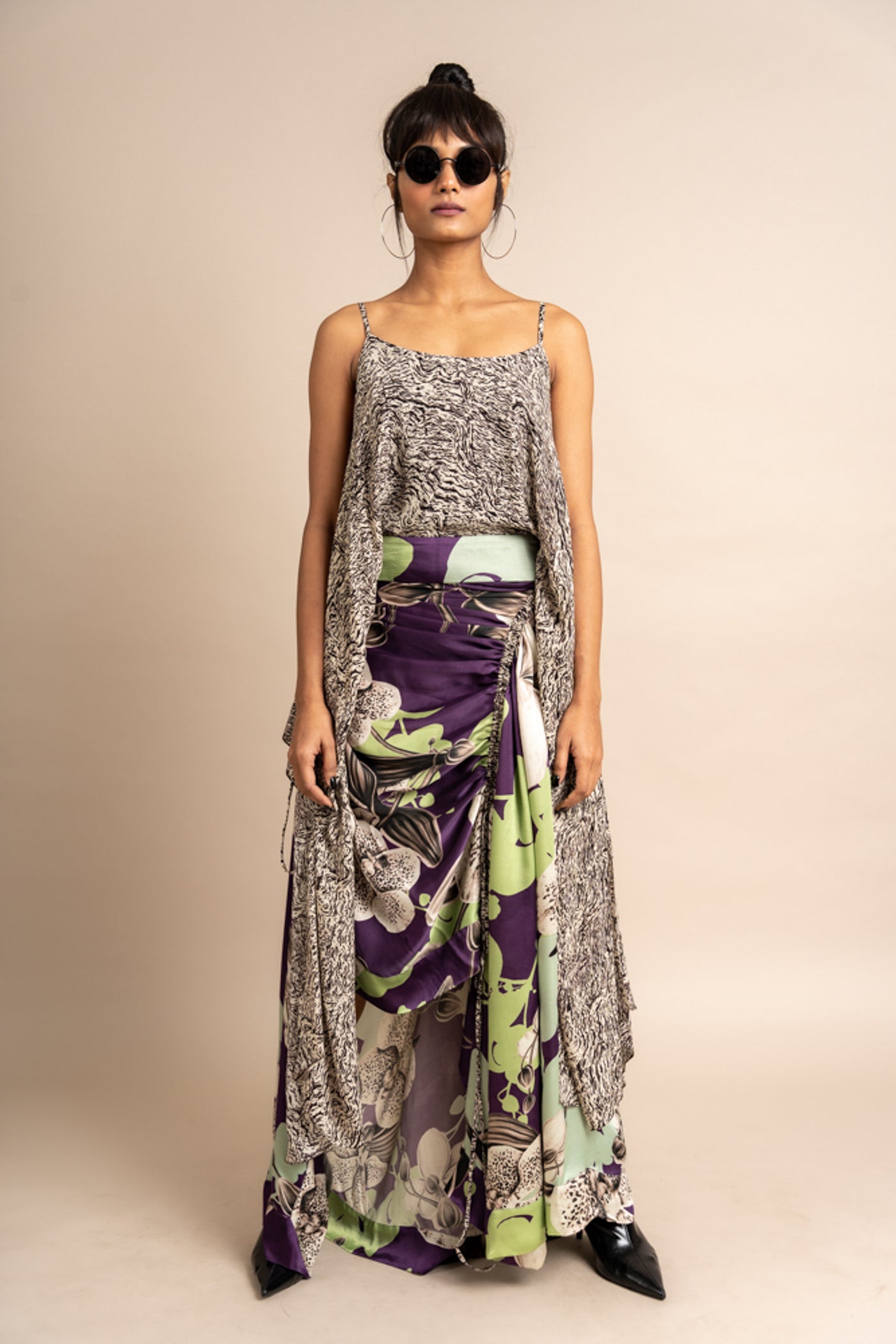 Nupur Kanoi Top With Skirt Purple Online Shopping Melange Singapore Indian Designer Wear