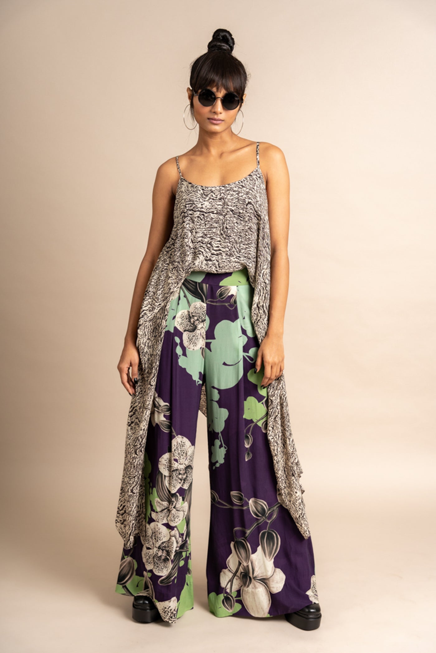 Nupur Kanoi Singlet Top With A-line Pants Purple Online Shopping Melange Singapore Indian Designer Wear
