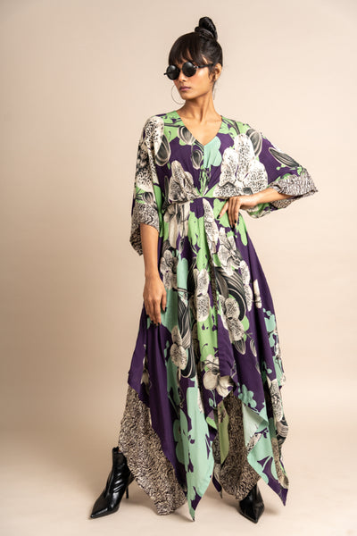 Nupur Kanoi Top with pants Purple Online Shopping Melange Singapore Indian Designer Wear