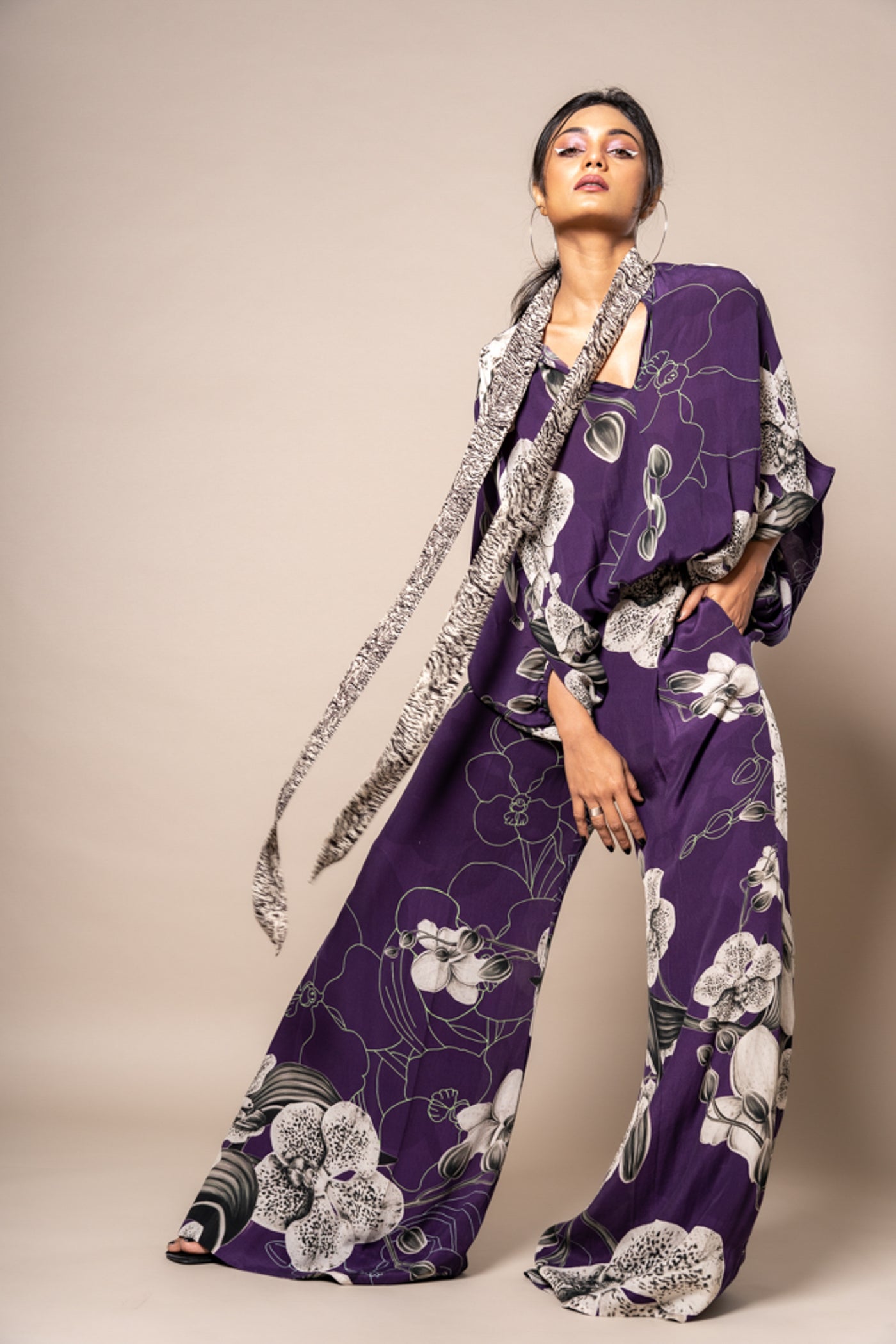 Nupur Kanoi Top With Pants Purple Online Shopping Melange Singapore Indian Designer Wear