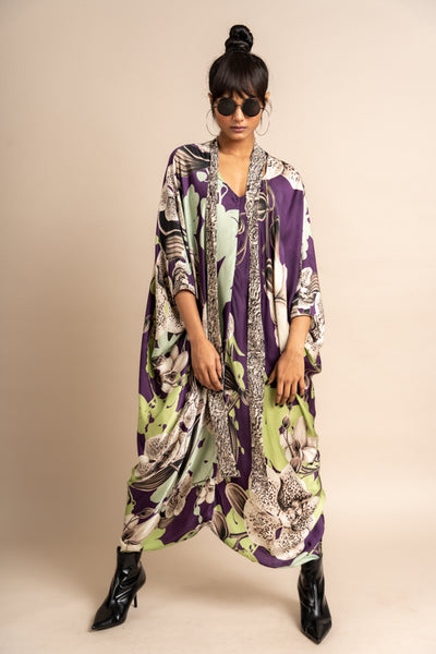 Nupur Kanoi Kaftan Kurta Purple Online Shopping Melange Singapore Indian Designer Wear