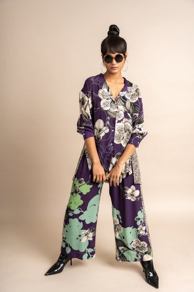 Nupur Kanoi Shirt With Pyjama Purple Online Shopping Melange Singapore Indian Designer Wear