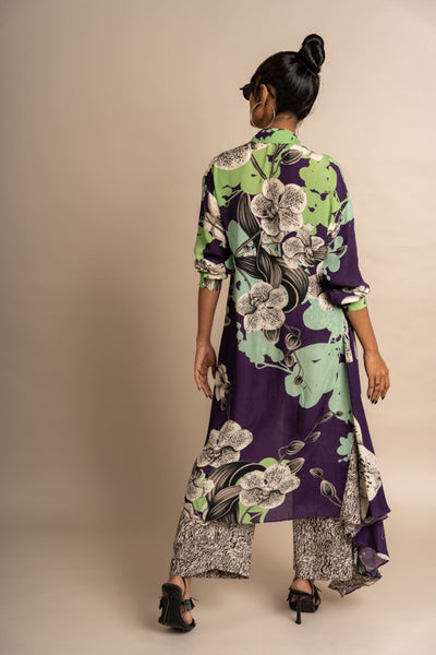 Nupur Kanoi Shirt with pyjama Purple Online Shopping Melange Singapore Indian Designer Wear