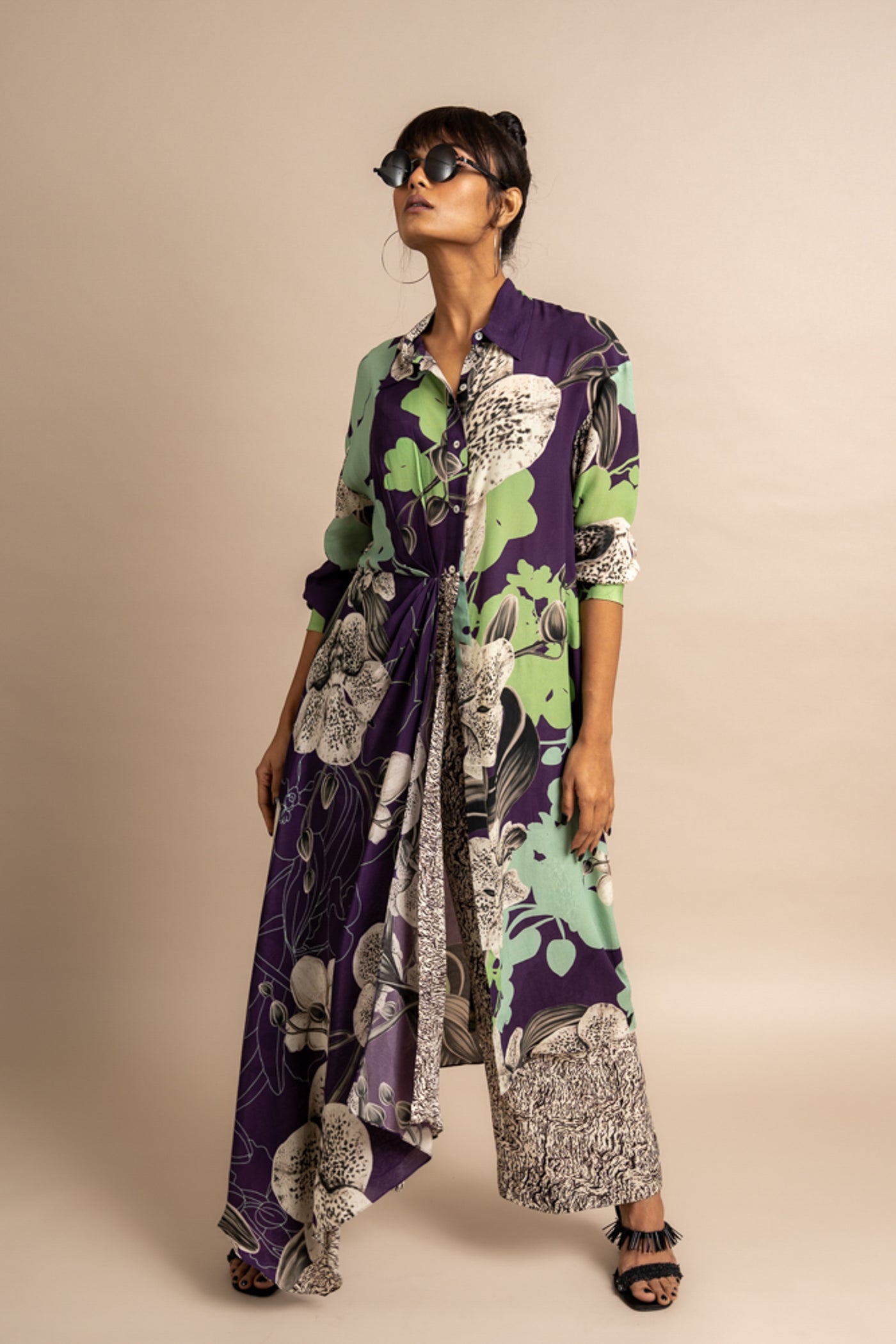 Nupur Kanoi Shirt with pyjama Purple Online Shopping Melange Singapore Indian Designer Wear