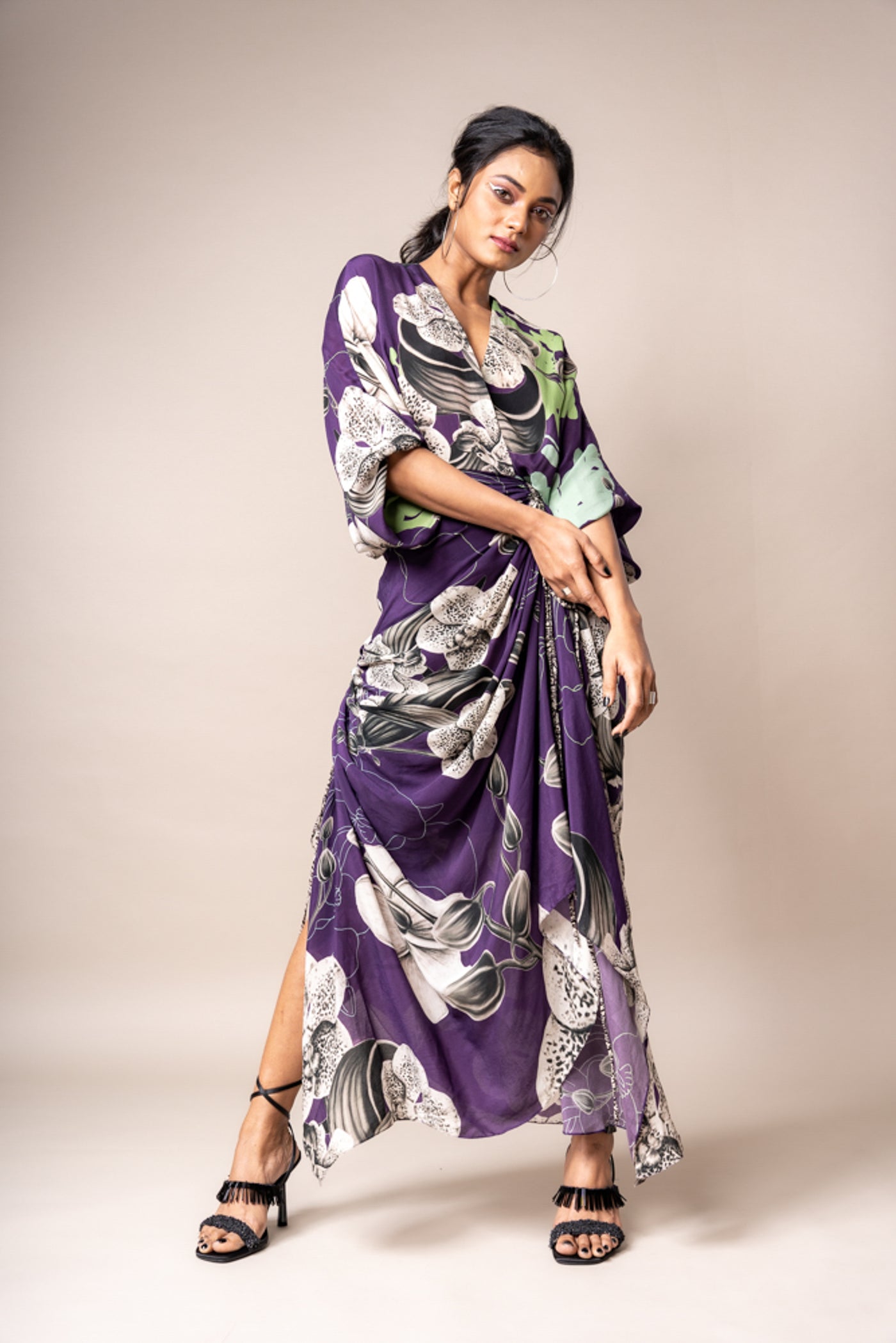 Nupur Kanoi Wrap Dress Purple Online Shopping Melange Singapore Indian Designer Wear