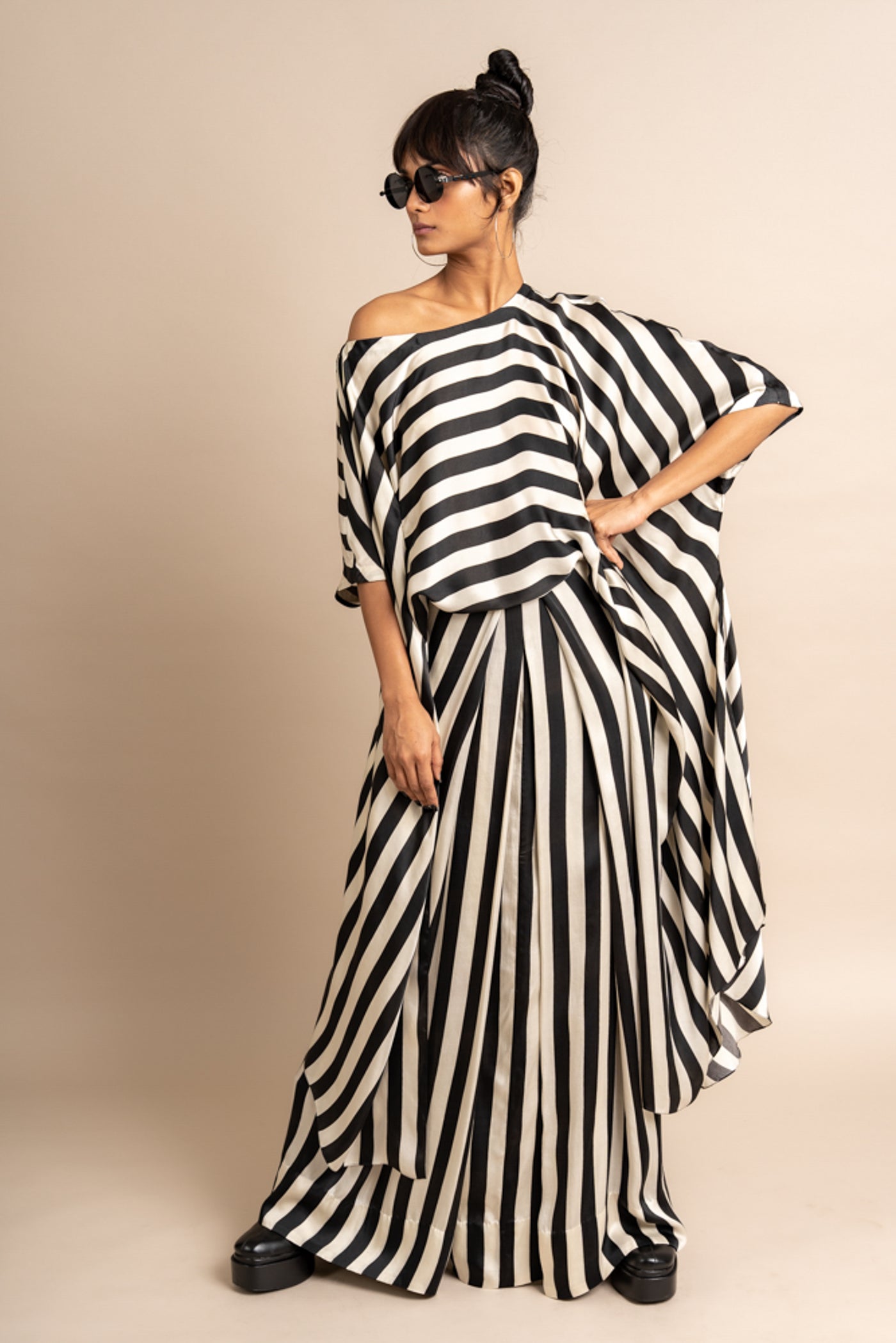 Nupur Kanoi Top With Skirt Black and White Online Shopping Melange Singapore Indian Designer Wear