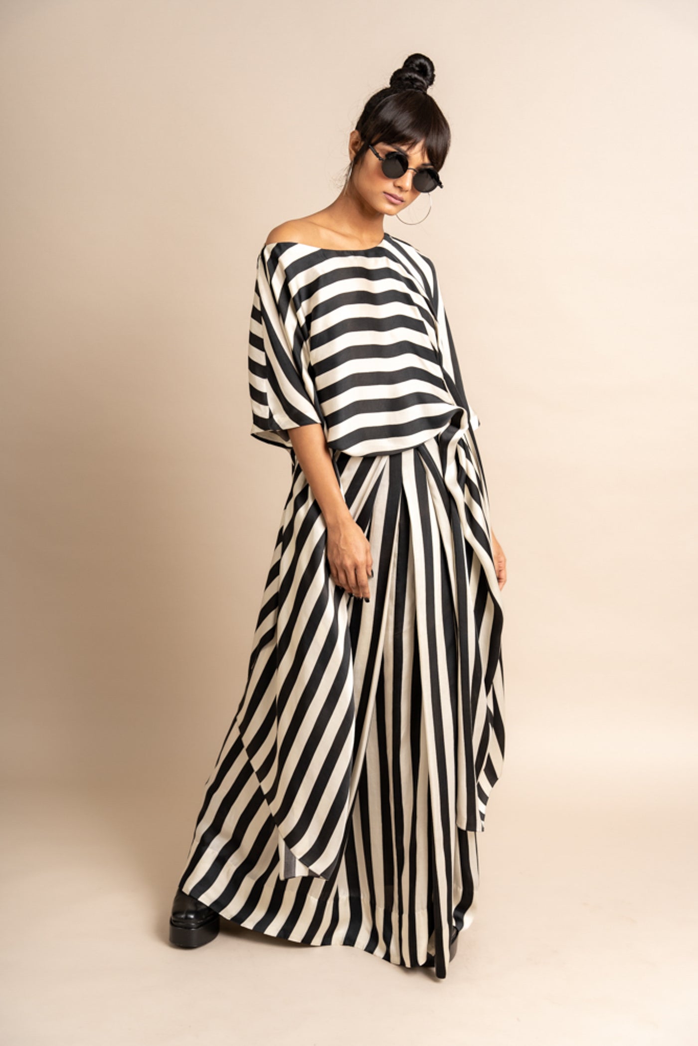 Nupur Kanoi Top With Skirt Black and White Online Shopping Melange Singapore Indian Designer Wear