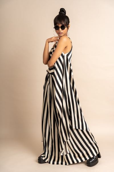 Nupur Kanoi Top With Lungi Black and White  Online Shopping Melange Singapore Indian Designer Wear