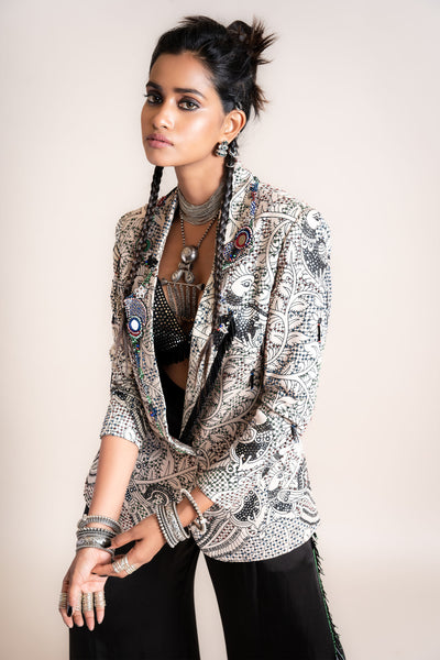 Nupur Kanoi Blazer With Pants Set coconut womenswear designer fashion online shopping melange singapore