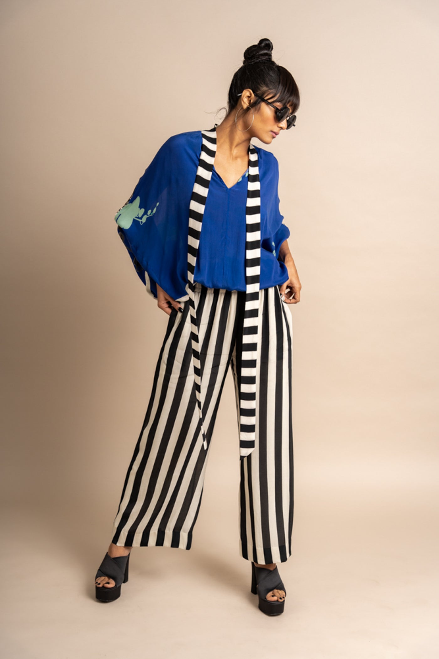 Nupur Kanoi Top with pyjama Blue Online Shopping Melange Singapore Indian Designer Wear