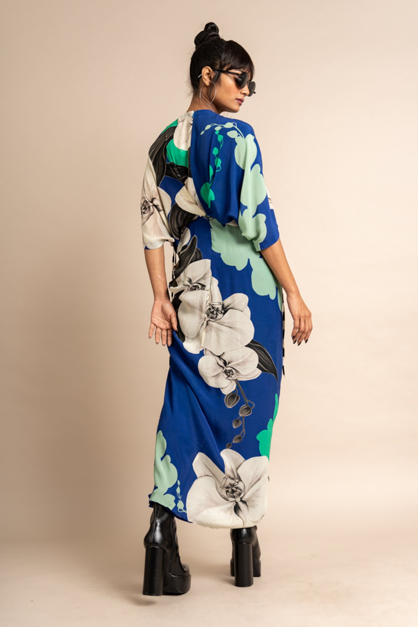 nupur kanoi KK Gather Dress Cobalt online shopping melange singapore indian designer wear