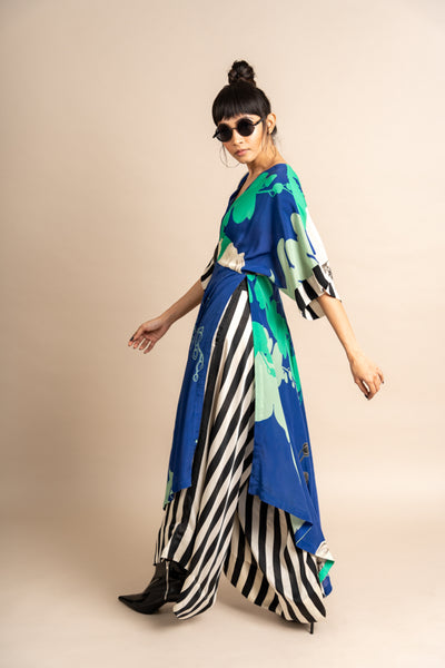 Nupur Kanoi Top with pants Blue Online Shopping Melange Singapore Indian Designer Wear