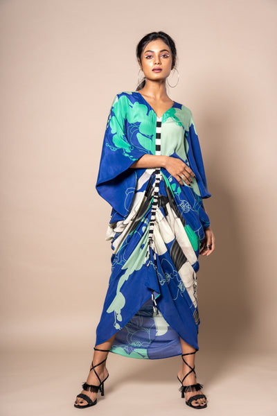 Nupur Kanoi Kite Dress Cobalt Online Shopping Melange Singapore Indian Designer Wear