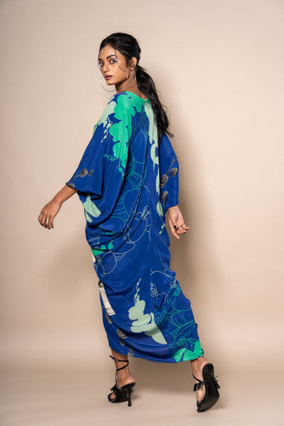 Nupur Kanoi Kite Dress Cobalt Online Shopping Melange Singapore Indian Designer Wear