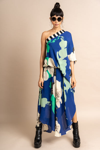 Nupur Kanoi Sack Dress Cobalt Online Shopping Melange Singapore Indian Designer Wear
