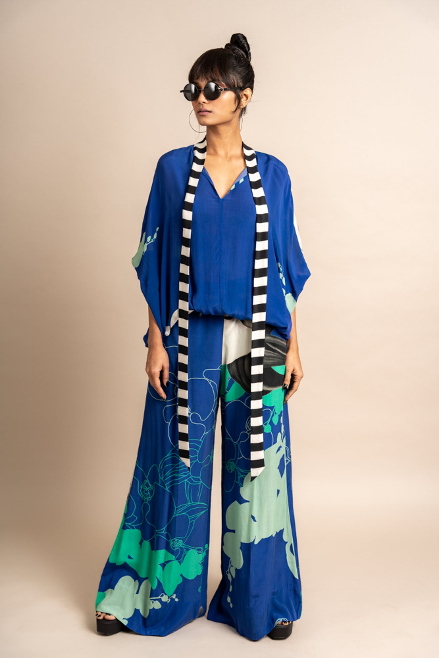 Nupur Kanoi Top With Pants Blue Online Shopping Melange Singapore Indian Designer Wear