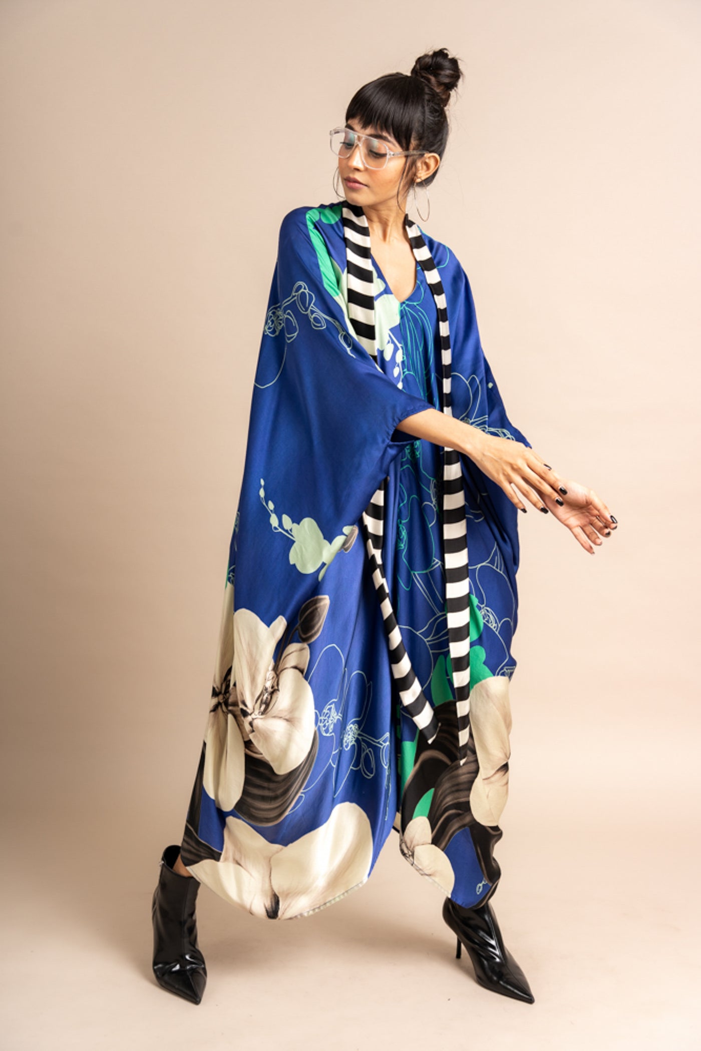 Nupur Kanoi Kaftan Kurta Cobalt Online Shopping Melange Singapore Indian Designer Wear