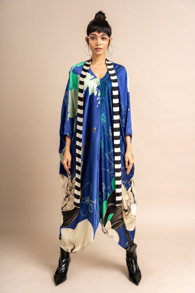 Nupur Kanoi Kaftan Kurta Cobalt Online Shopping Melange Singapore Indian Designer Wear