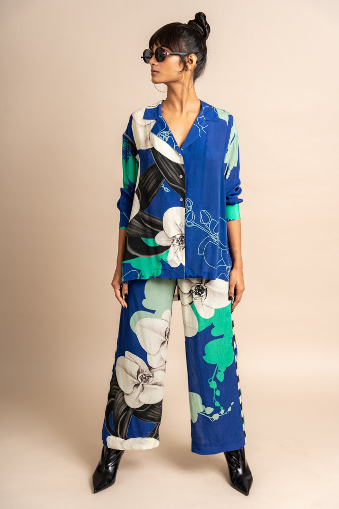 Nupur Kanoi Shirt With Pyjama Blue Online Shopping Melange Singapore Indian Designer Wear