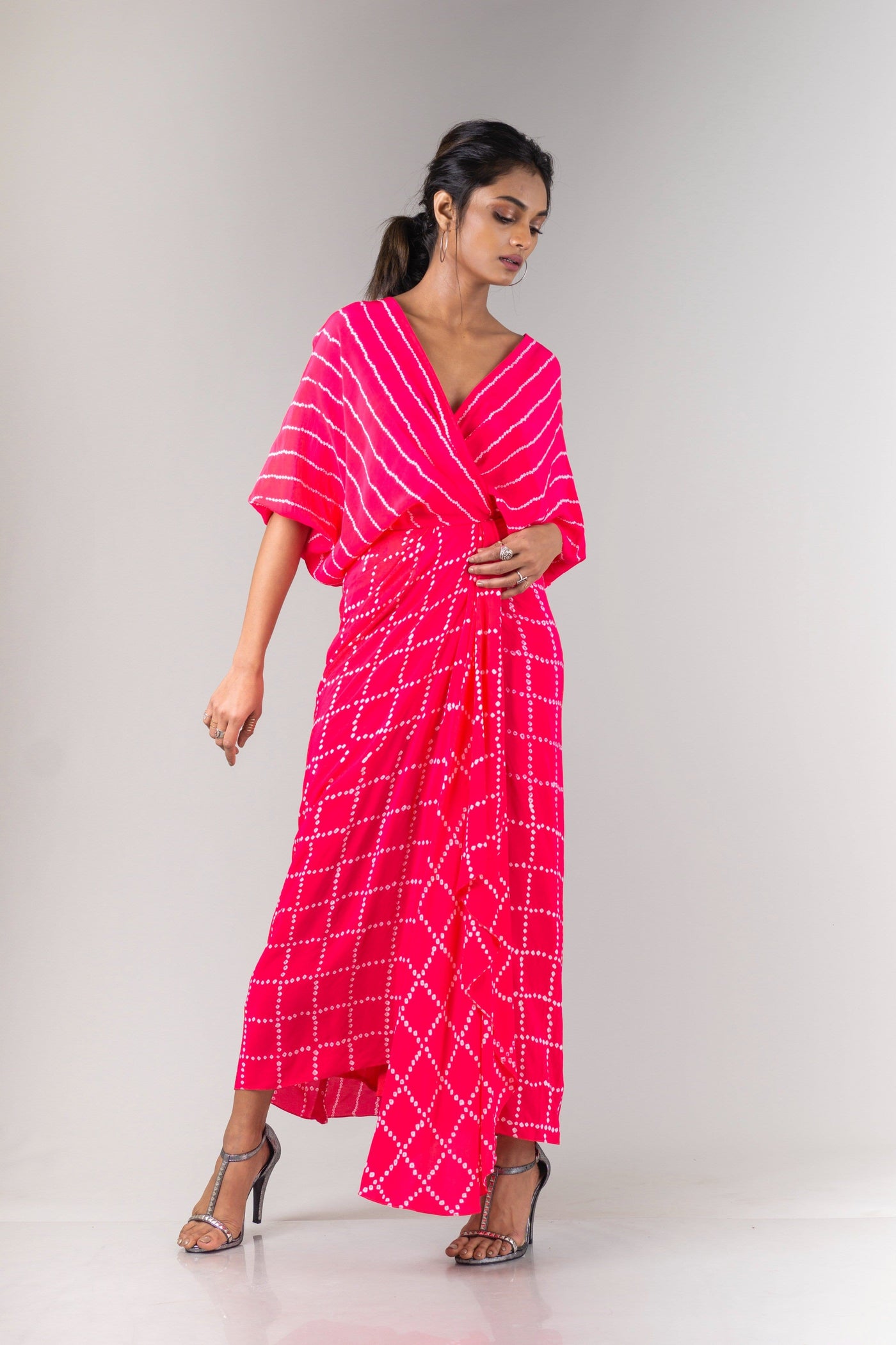 Coral KK Wrap Dress