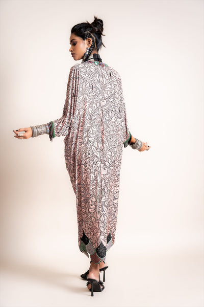 Nupur Kanoi Embroidered Rekha Dress pink designer fashion online shopping melange singapore