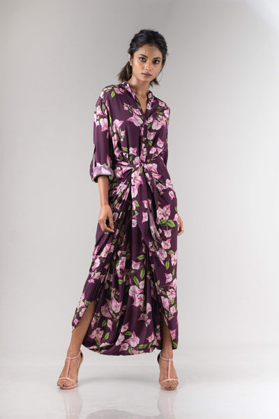 Floral Tshirt Dhoti Jumpsuit