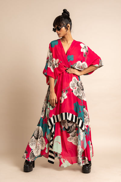 Nupur Kanoi Hanki Dress Magenta Online Shopping Melange Singapore Indian Designer Wear