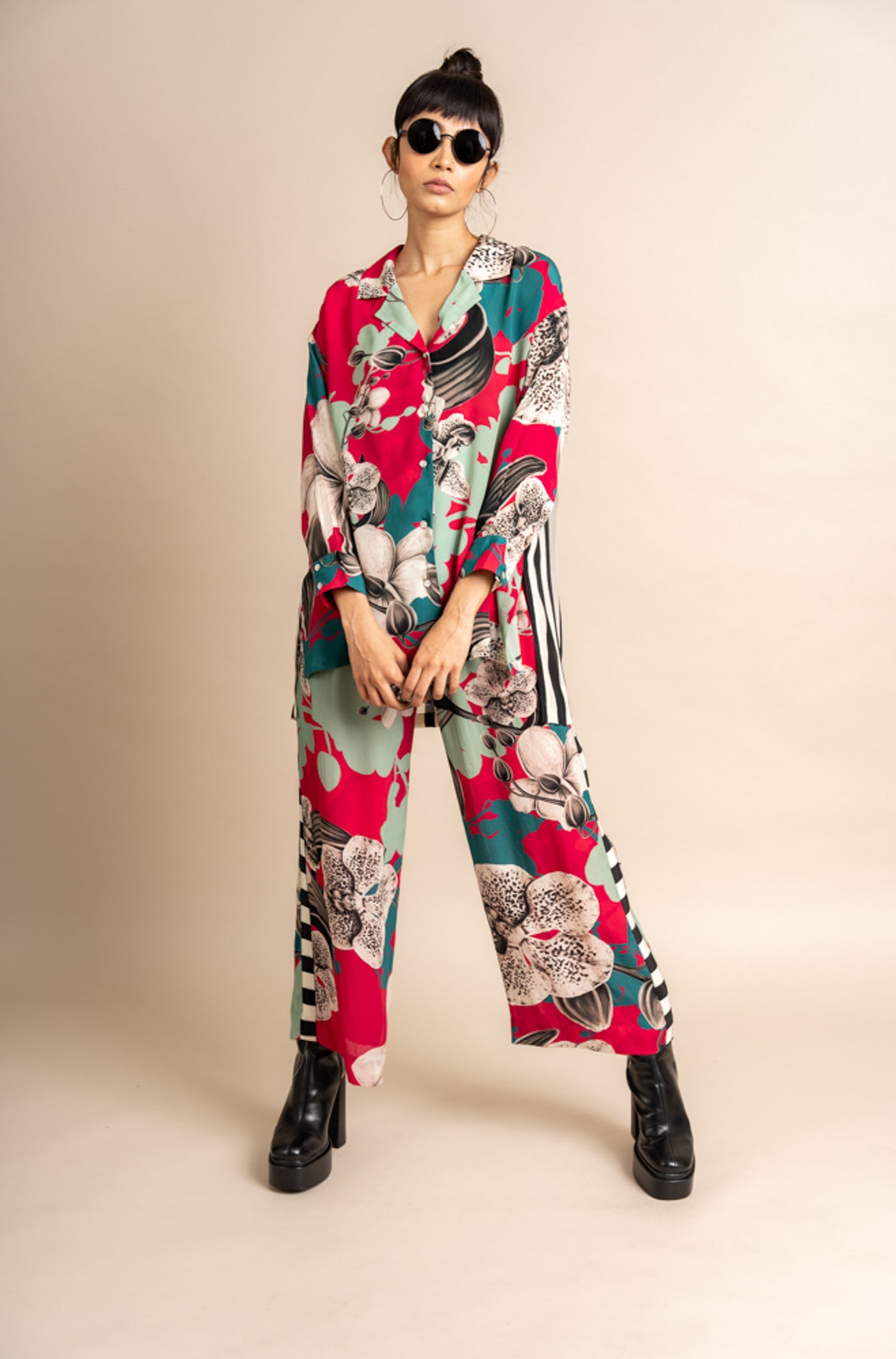 Nupur Kanoi Shirt With Pyjama Pink Online Shopping Melange Singapore Indian Designer Wear