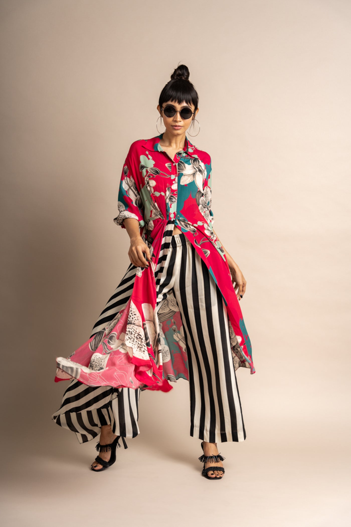 Nupur Kanoi Shirt with pyjama Pink Online Shopping Melange Singapore Indian Designer Wear