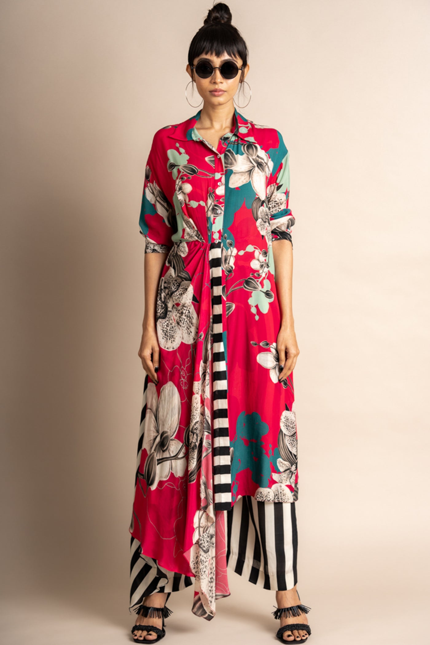 Nupur Kanoi Shirt with pyjama Pink Online Shopping Melange Singapore Indian Designer Wear