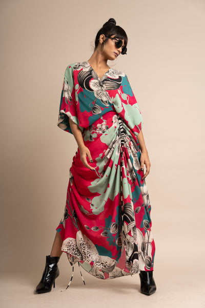 Nupur Kanoi Wrap Dress Pink Online Shopping Melange Singapore Indian Designer Wear