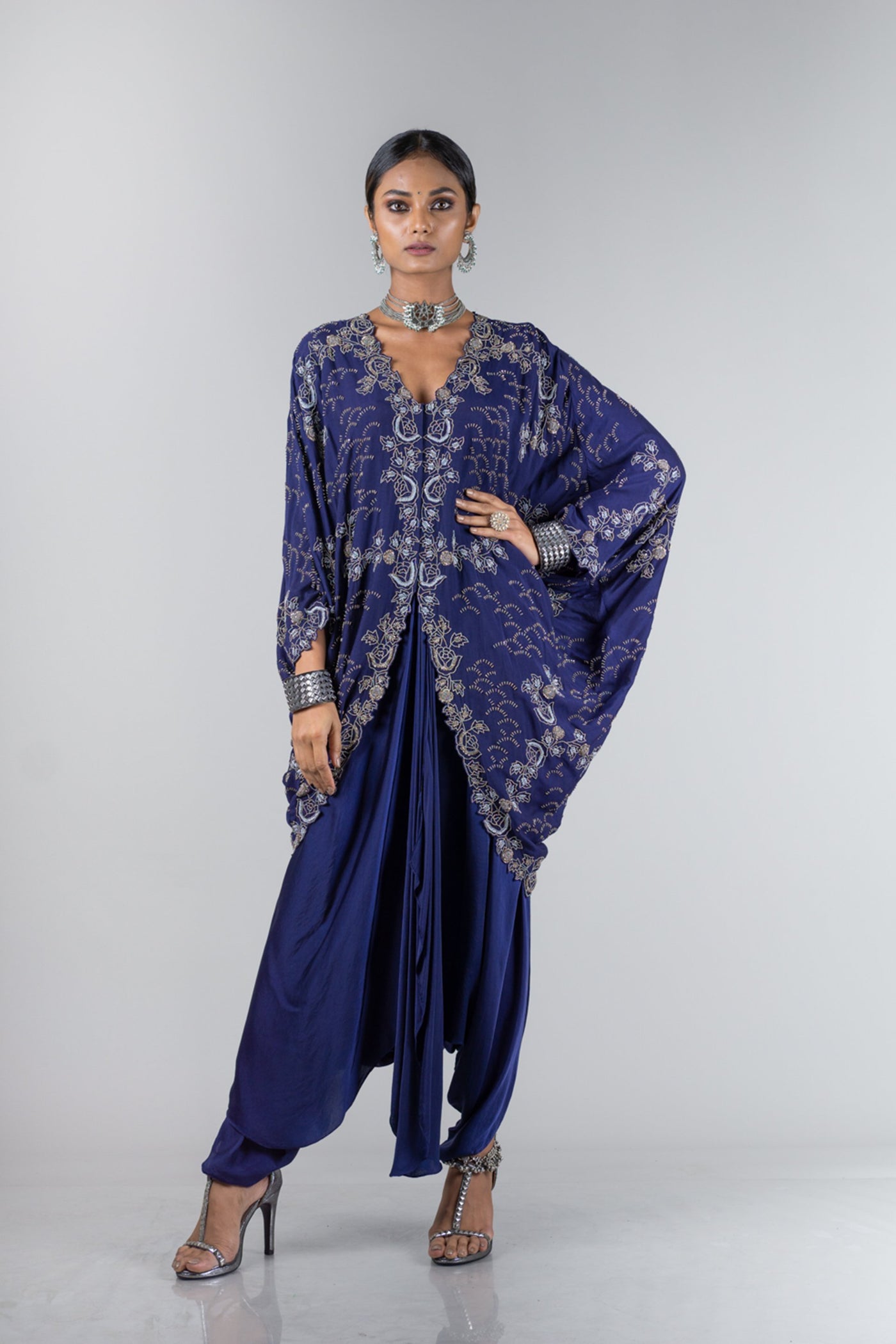 Short Kite Jacket And Dhoti Pant Set