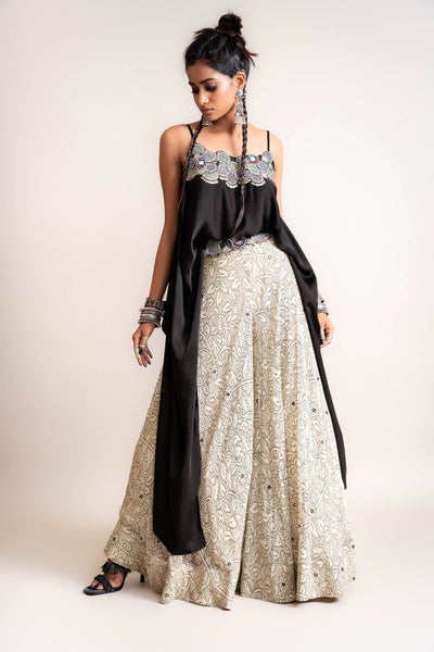 Nupur Kanoi Singlet Top & Pants Set black designer fashion online shopping melange singapore