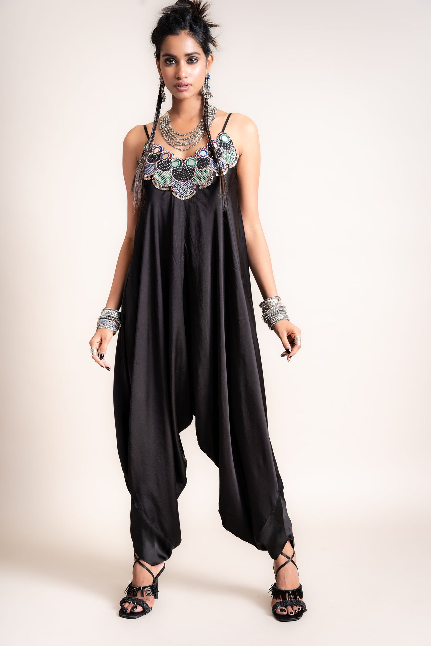 Nupur Kanoi Strappy Jumpsuit black designer fashion online shopping melange singapore