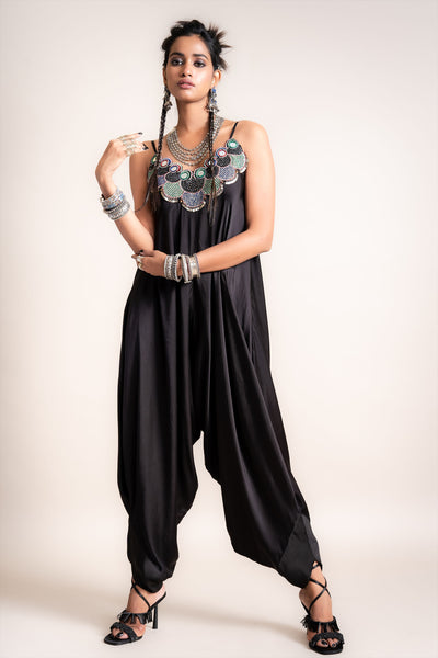 Nupur Kanoi Strappy Jumpsuit black designer fashion online shopping melange singapore
