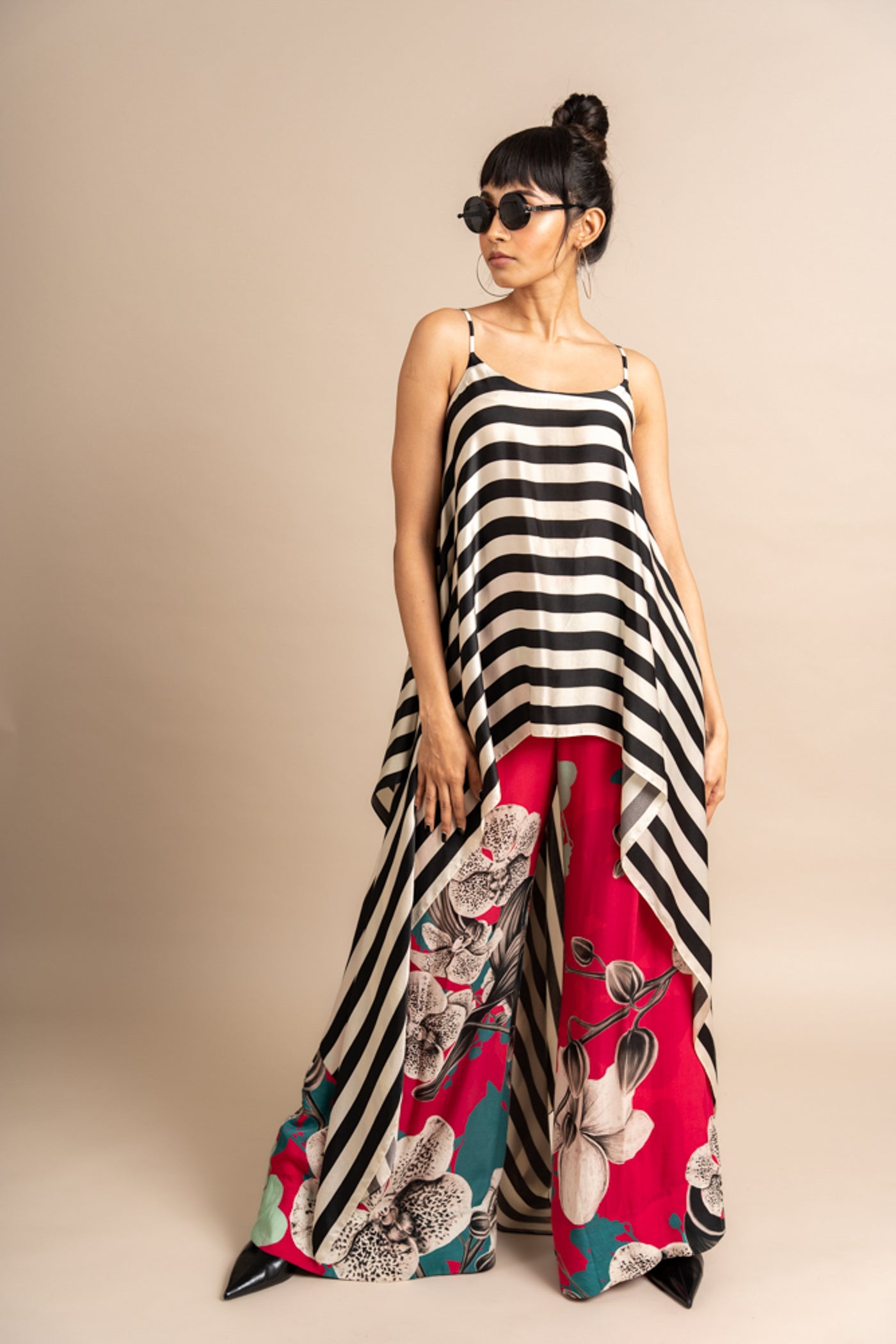 Nupur Kanoi Singlet Top With A-line Pants Pink Online Shopping Melange Singapore Indian Designer Wear