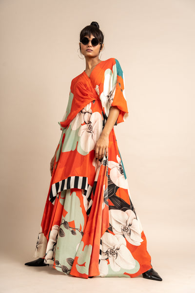Nupur Kanoi Hanki Dress Orange Online Shopping Melange Singapore Indian Designer Wear
