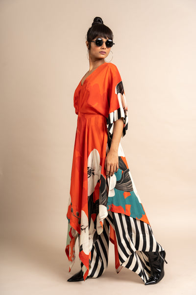 Nupur Kanoi Top with pants Orange Online Shopping Melange Singapore Indian Designer Wear