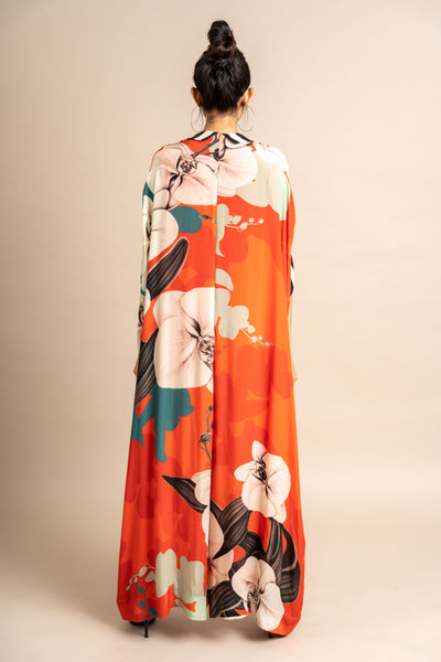 Nupur Kanoi Kaftan Jumpsuit Orange Online Shopping Melange Singapore Indian Designer Wear