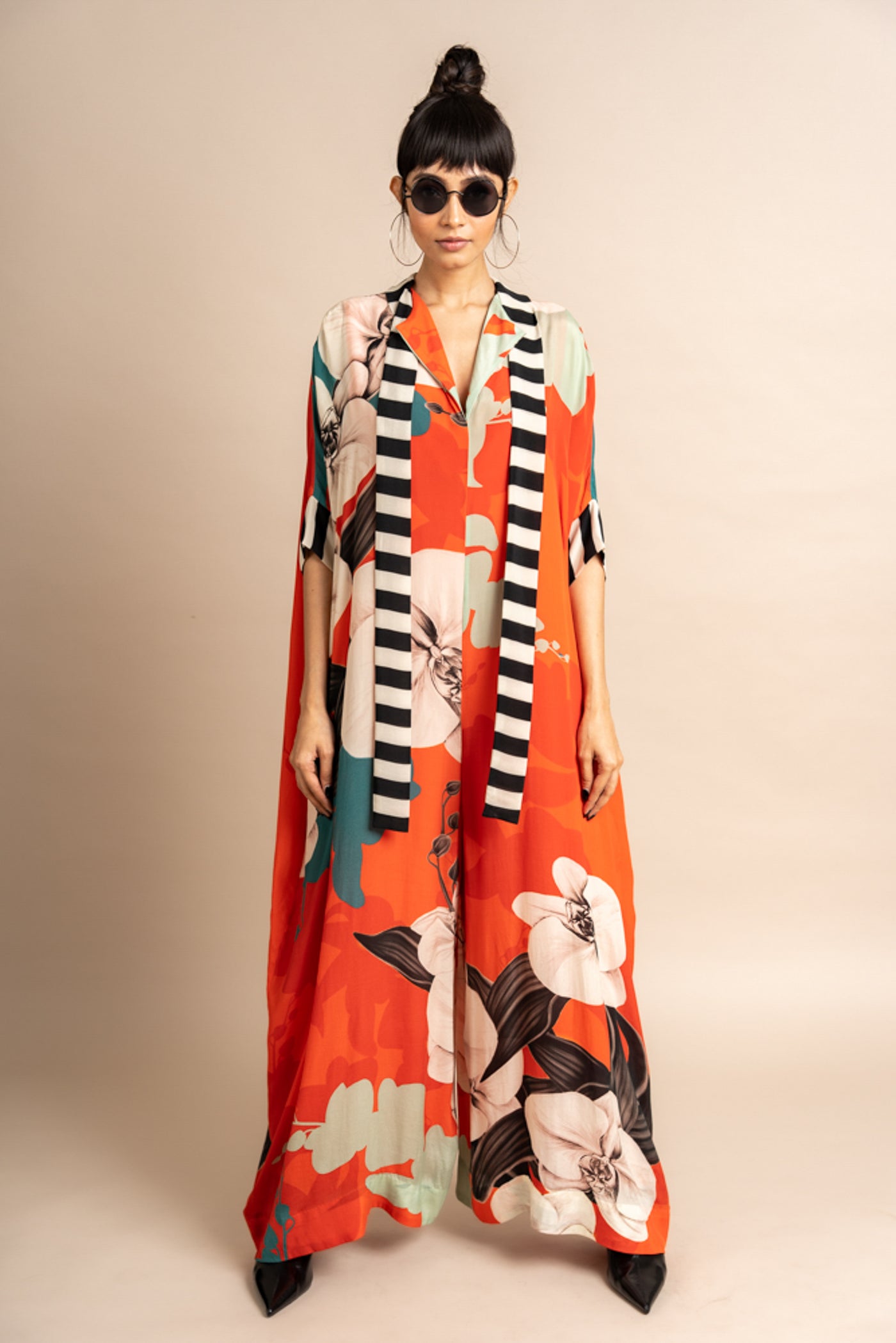 Nupur Kanoi Kaftan Jumpsuit Orange Online Shopping Melange Singapore Indian Designer Wear