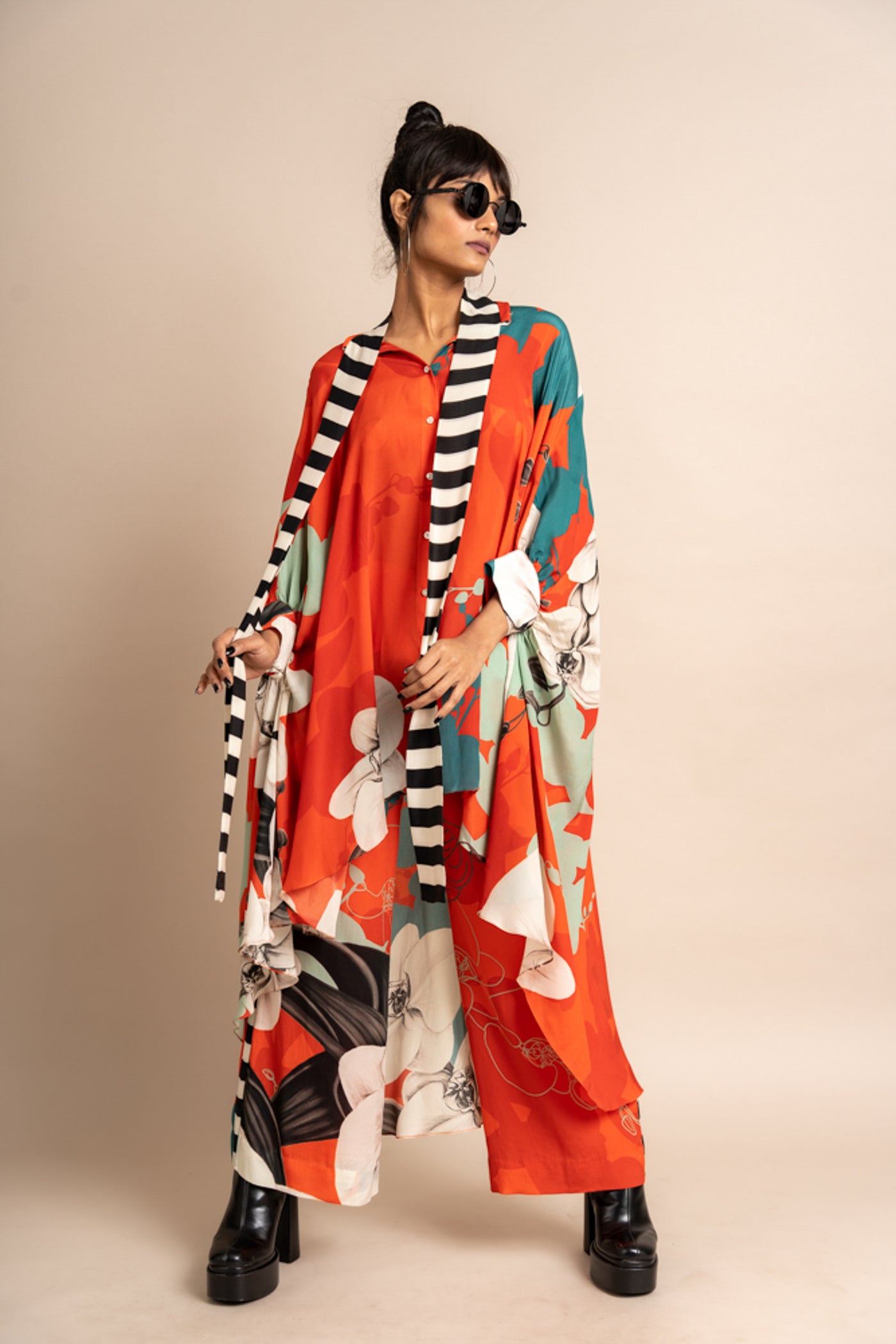 Nupur Kanoi Shirt With Pyjama Orange Online Shopping Melange Singapore Indian Designer Wear