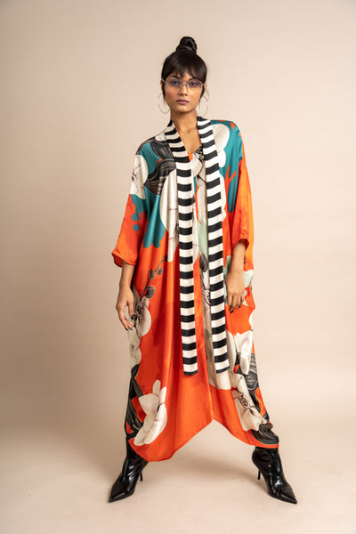 Nupur Kanoi Kaftan Kurta Orange Online Shopping Melange Singapore Indian Designer Wear