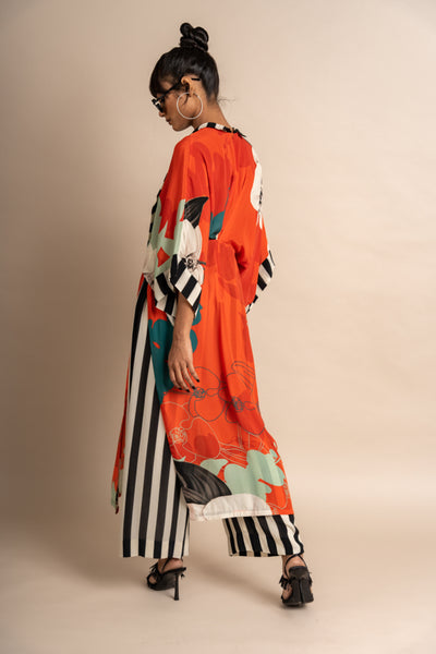 Nupur Kanoi Top With Pyjama Orange Online Shopping Melange Singapore Indian Designer Wear