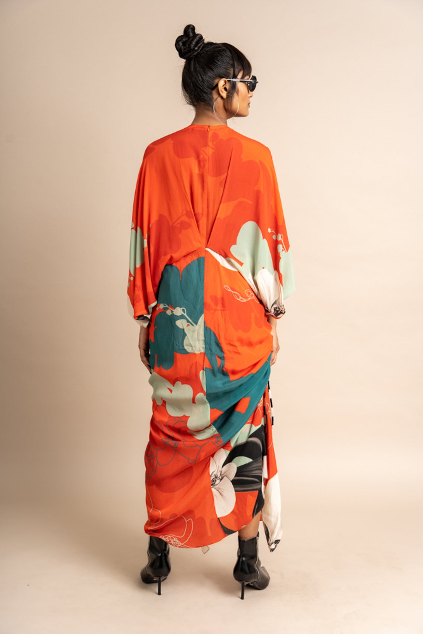 Nupur Kanoi Wrap Dress Orange Online Shopping Melange Singapore Indian Designer Wear