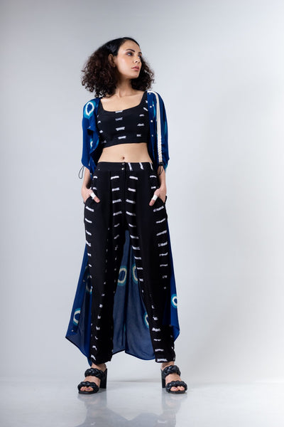 Nupur Kanoi- Rd blouse salwar pants with polka h h dress - Melange Singapore - Indian designer Wear