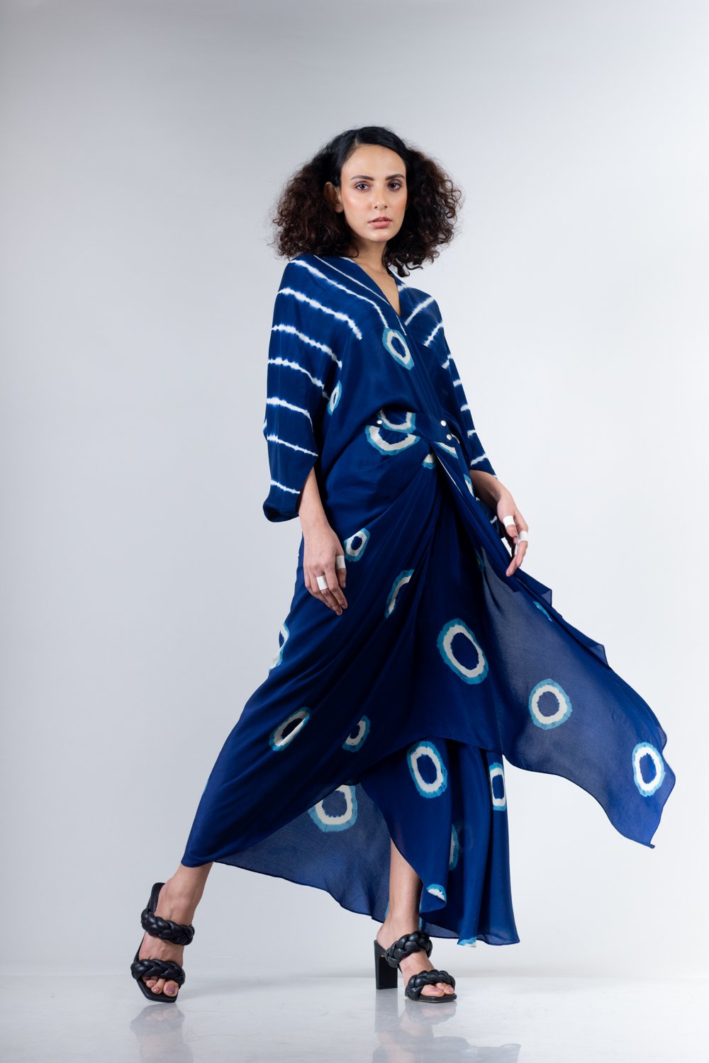 Polka Laheria Kite Wrap Dress