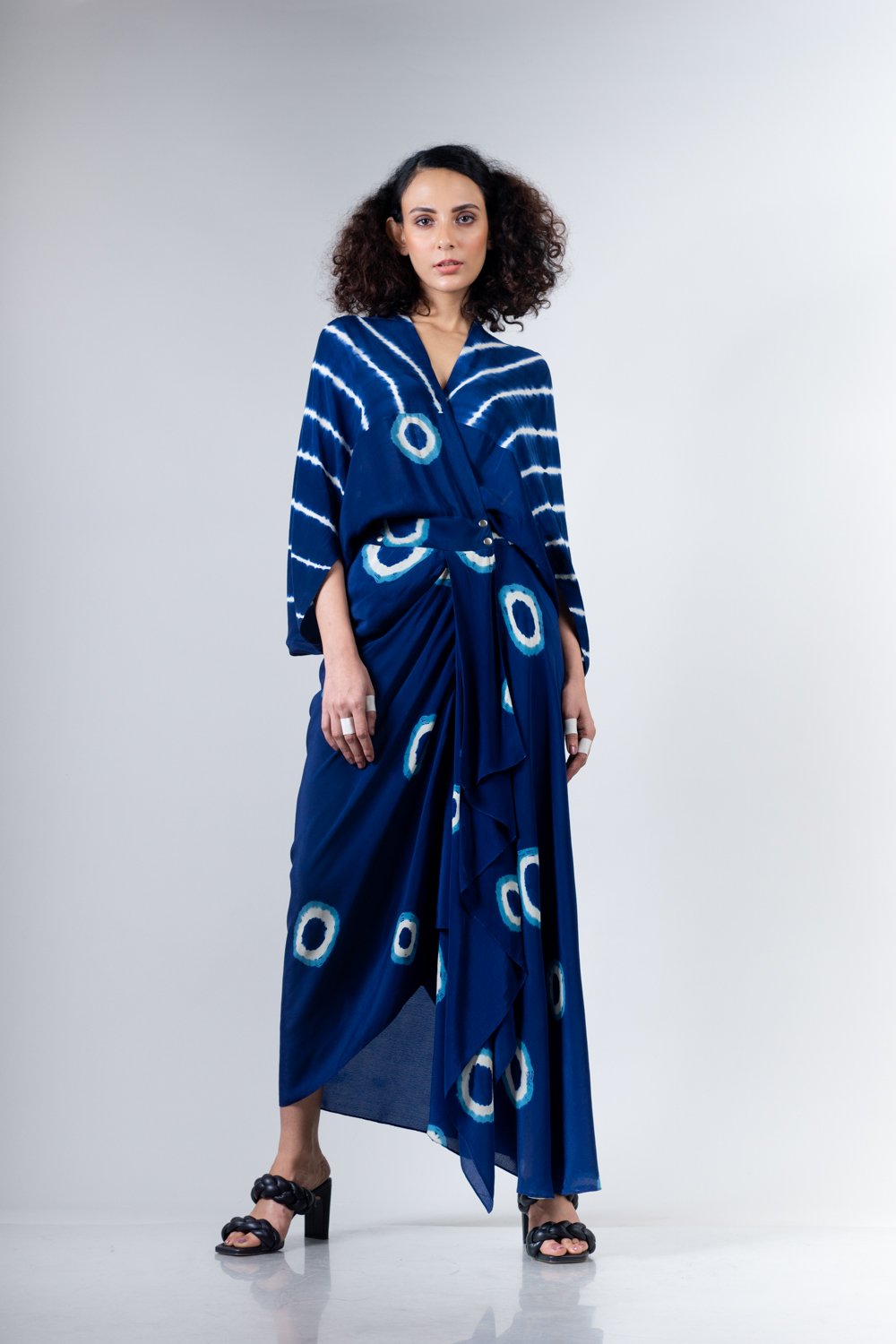 Polka Laheria Kite Wrap Dress