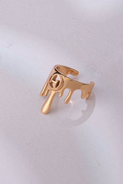 Outhouse Drip Oh Midi Ring In Gold indian designer jewellery fashion online shopping melange singapore