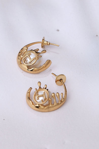 Outhouse Drip Oh Nora Hoop Earrings designer jewellery fashion online shopping melange singapore